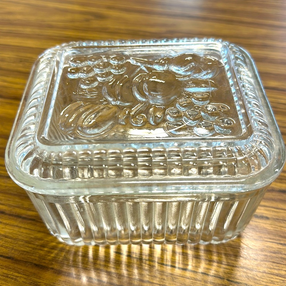Vintage Glass Refrigerator Box